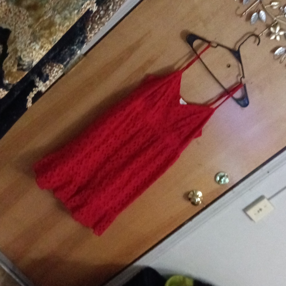 Red Lace Sleeveless Dress Size 3x